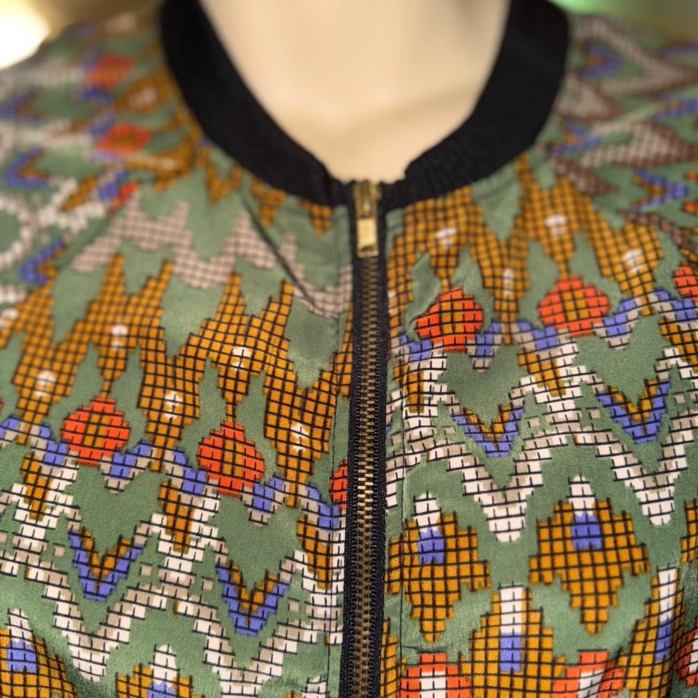 Patterned Bomber Jacket - Multicolor - Picture 3 of 5